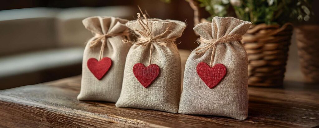 Elegant eco-friendly gifting pouches