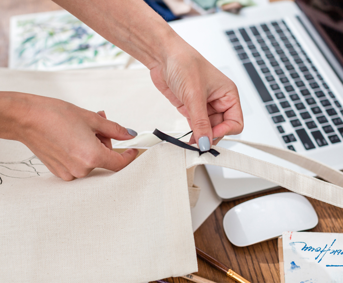 Custom eco-friendly tote bag made in India by Kelvin Ecopack
