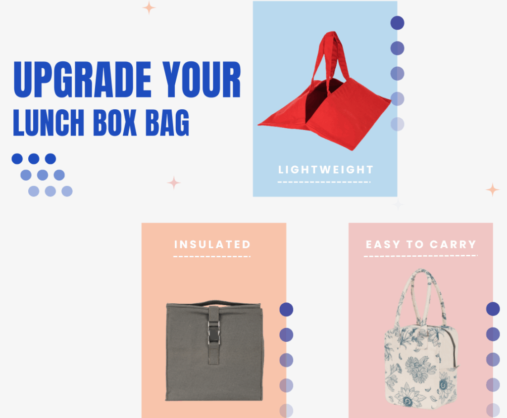 Eco-friendly fabric lunch box bag as a sustainable alternative to plastic