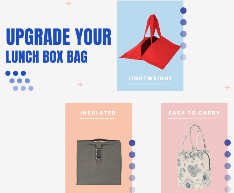Eco-friendly fabric lunch box bag as a sustainable alternative to plastic