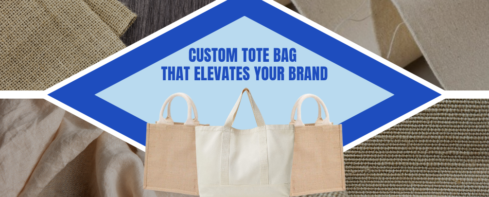 High-quality branded custom tote bag in canvas or jute, symbolizing corporate gifting and brand elevation