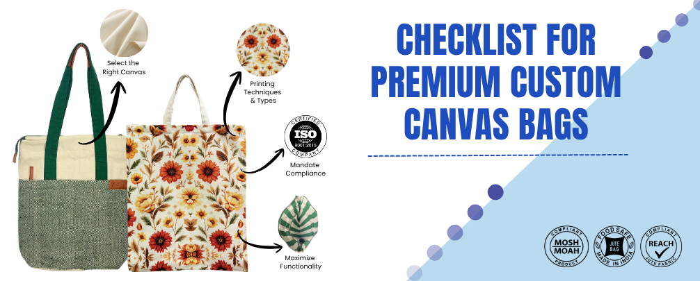 Premium custom printed canvas bags with durable and eco-friendly design