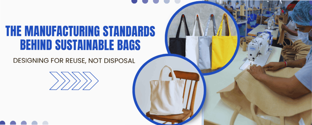 Sustainable bags manufactured using eco-friendly production standards