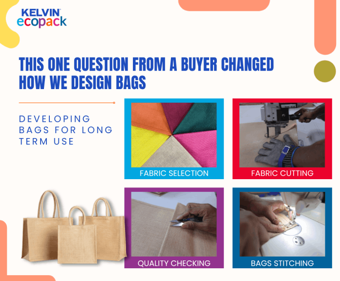 Eco-friendly packaging reusable jute cotton bags for scalable global brands by Kelvin Ecopack