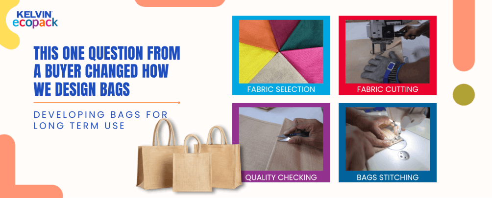 Eco-friendly packaging reusable jute cotton bags for scalable global brands by Kelvin Ecopack